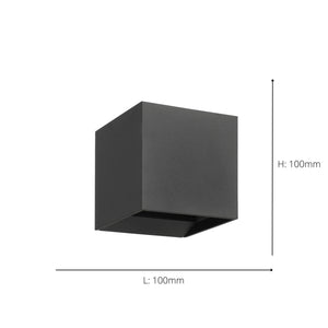 Eglo EU Calpino 3 LED Modern Outdoor Wall Light, Anthracite
