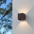 Eglo EU Calpino 3 LED Modern Outdoor Wall Light, Auburn