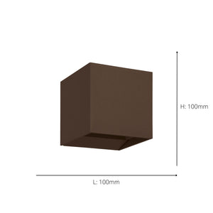 Eglo EU Calpino 3 LED Modern Outdoor Wall Light, Auburn