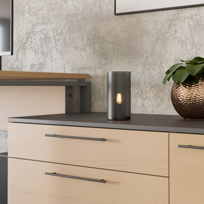 Eglo EU GEO Table Lamp – Grey Glass & Plastic, E14, Indoor Accent Lighting