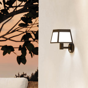 Eglo EU Altilia Black and White Motion Sensor Solar LED Wall Light