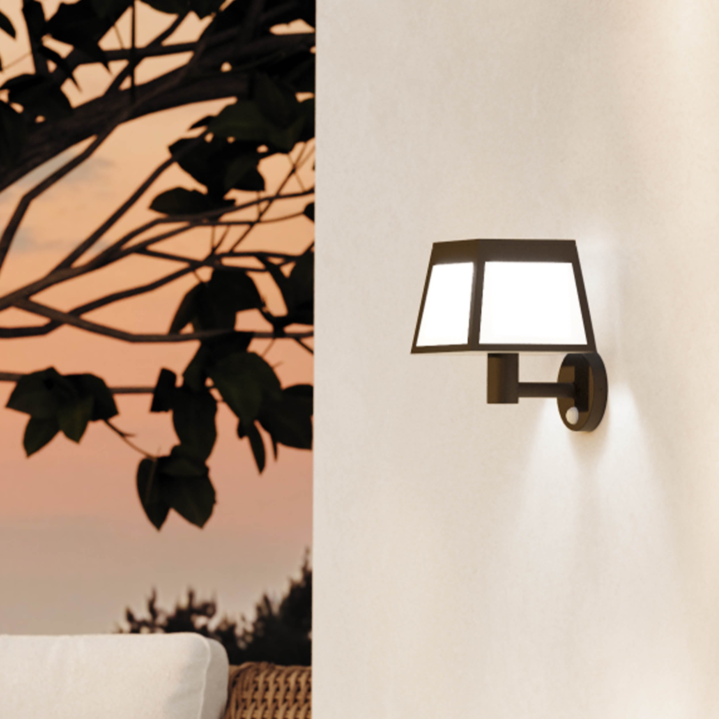 Eglo EU Amsfield 1 Three Light Pendant Natural Woven Wood Shades and Steel Mount