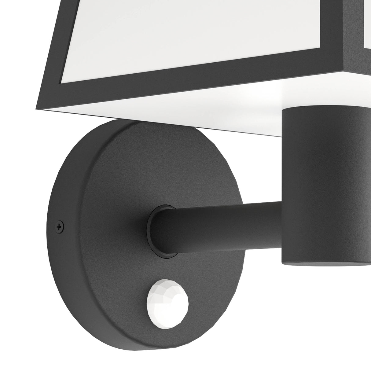 Eglo EU Altilia Black and White Motion Sensor Solar LED Wall Light