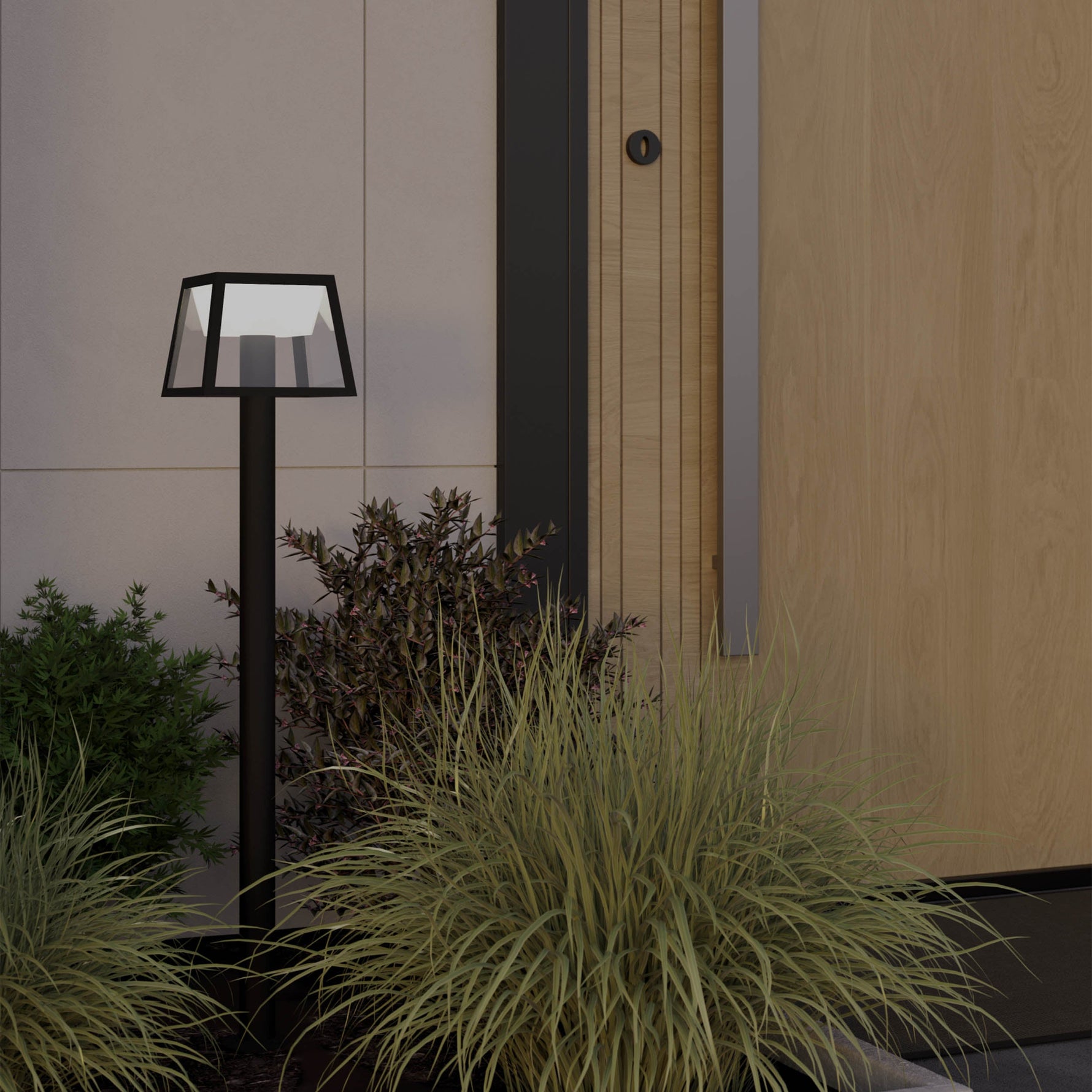 Eglo EU Altilia Black and White Motion Sensor Solar LED Wall Light