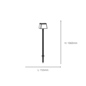 Eglo EU Altilia Black and White Motion Sensor Solar LED Spike Light