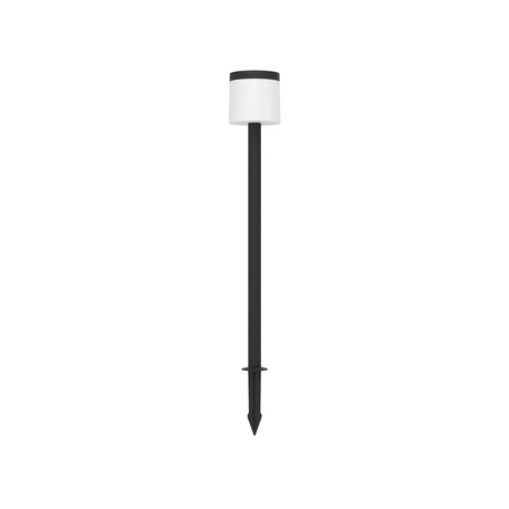 Eglo EU Pantete LED Outdoor Ground Solar Spike Light Black & White with Motion Sensor
