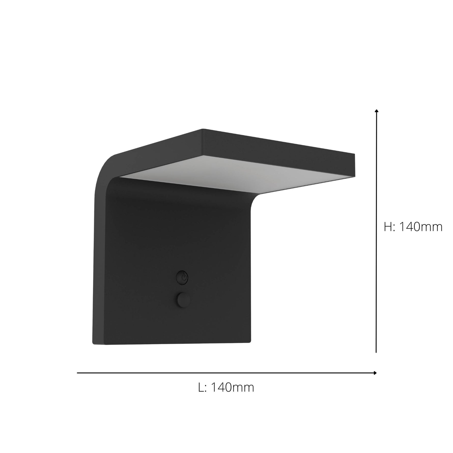 Eglo EU Spiante Black Motion Sensor LED Wall Light product image - Endon Lighting from First Light Direct with great prices and fast UK delivery