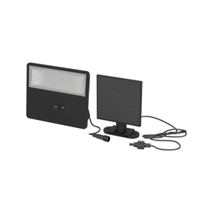 Eglo EU Panettieri LED Solar Outdoor Wall Light Black with Motion Sensor, 1600lm 4000K, IP44