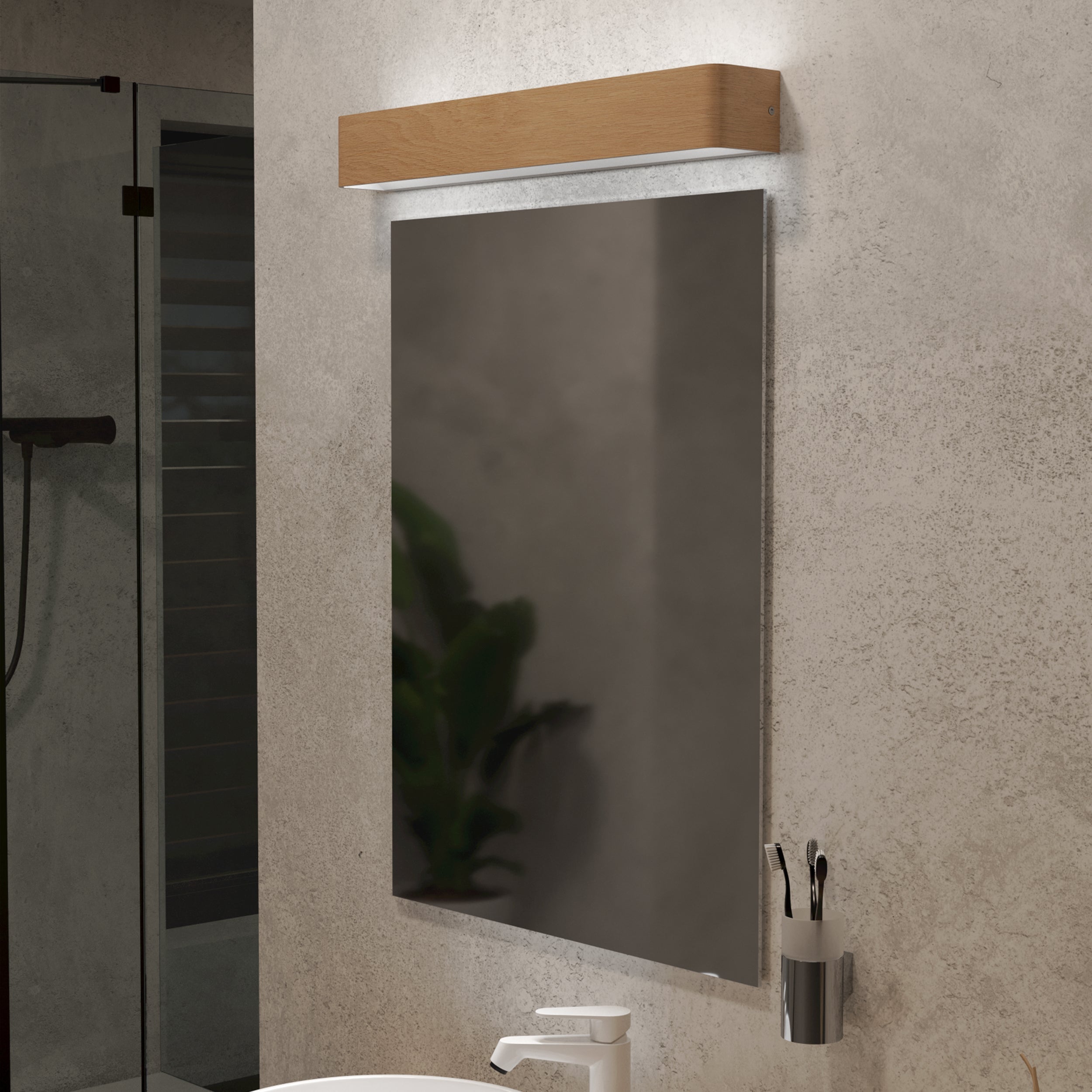 Eglo EU GITA 2 LED Bathroom Wall & Ceiling Light – 600mm Chrome, IP44, 1900lm Cool White
