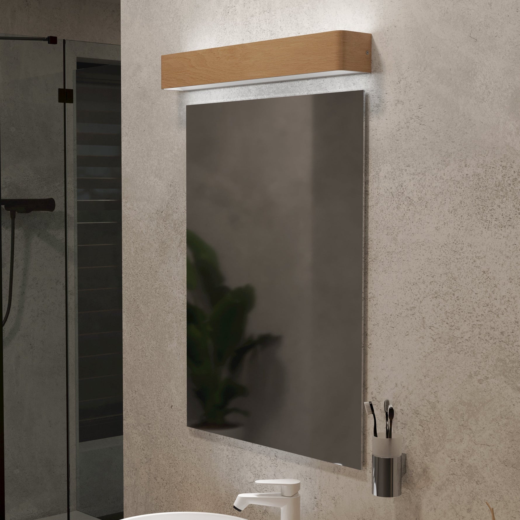 Eglo EU GITA 2 LED Bathroom Wall & Ceiling Light – 600mm Chrome, IP44, 1900lm Cool White