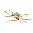 Eglo EU LASANA?4 LED Wall or Ceiling Light – Light Brown Finish, Warm White, 2500?lm, Indoor Lighting