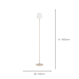 Eglo EU Fiorana Sandy Steel & White Fabric Minimalist Floor Lamp
