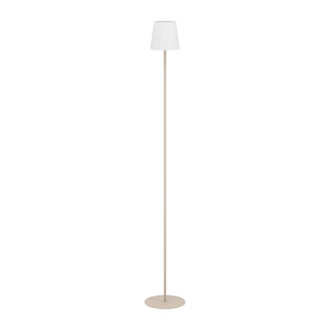 Eglo EU Fiorana Sandy Steel & White Fabric Minimalist Floor Lamp