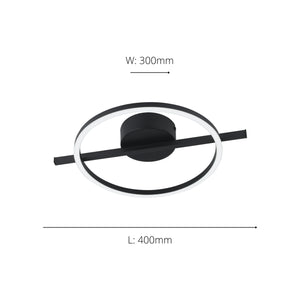 Eglo EU AMANDOLO LED Ceiling Light – Dimmable, Tuneble White, Remote Control, Black, 1900?lm