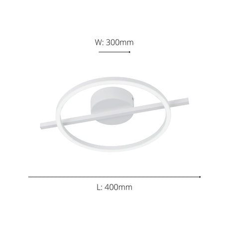 Eglo EU AMANDOLO LED Ceiling Light – Dimmable, Tuneable White, Remote Control, White, 1900?lm