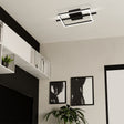 Eglo EU AMANDOLO LED Ceiling Light – Black Aluminium & Steel, RGB + Tuneable White, Remote Controlled, Indoor Lighting