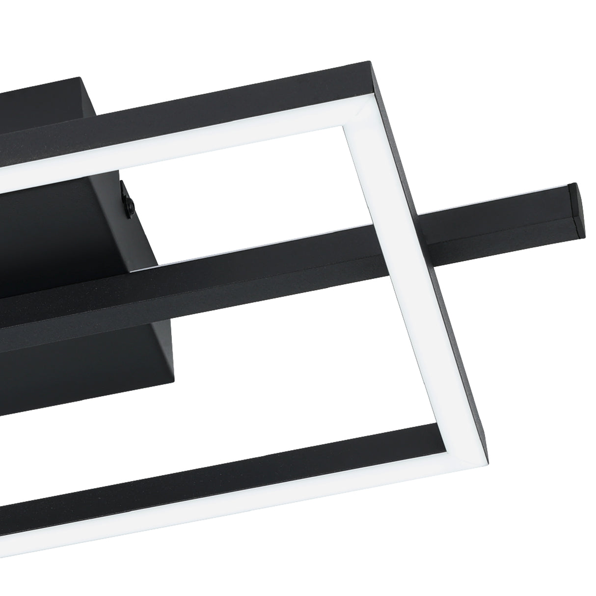 Eglo EU AMANDOLO LED Ceiling Light – Black Aluminium & Steel, RGB + Tuneable White, Remote Controlled, Indoor Lighting