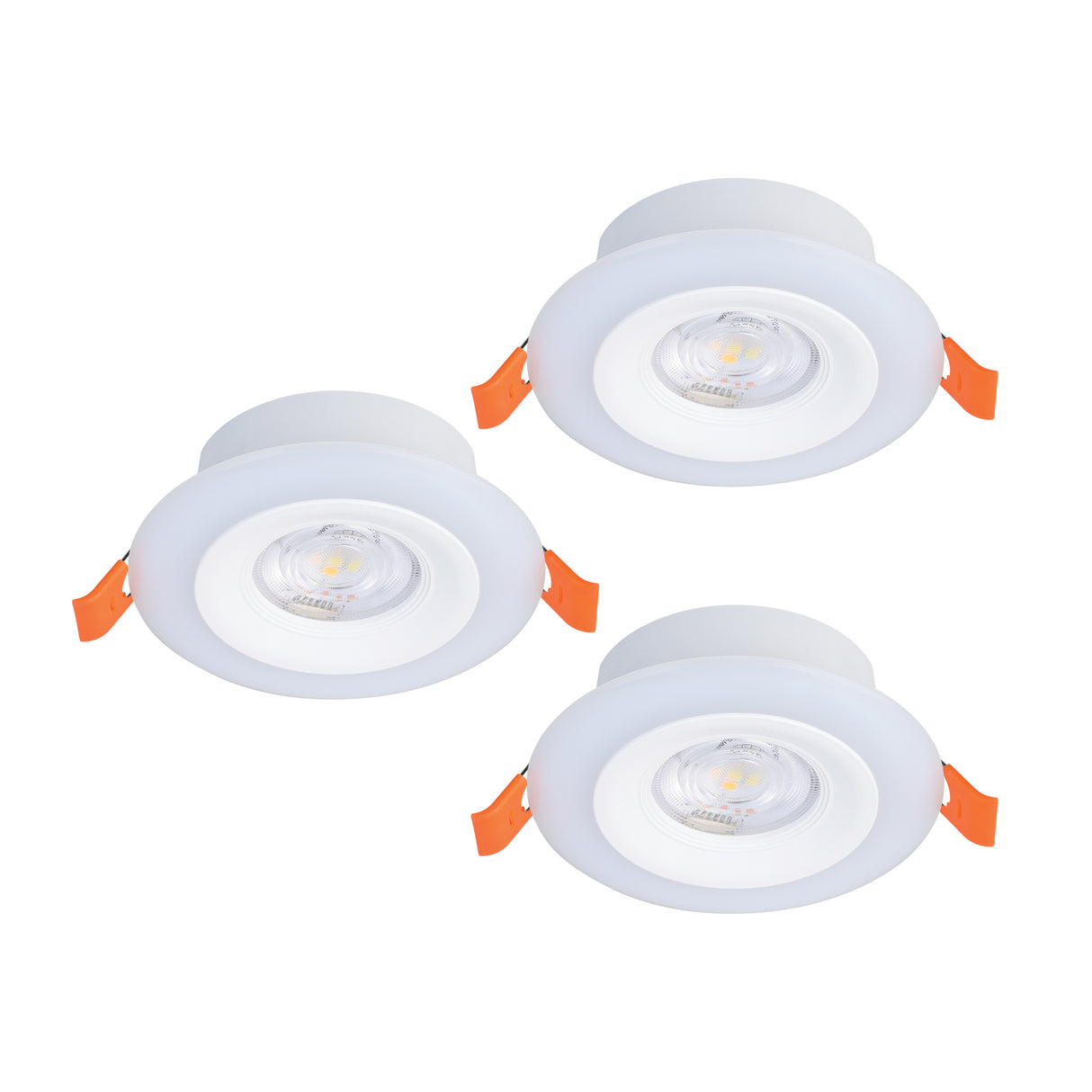 Eglo EU Calonge RGB LED White Round Set of 3 Recessed Light, 10cm