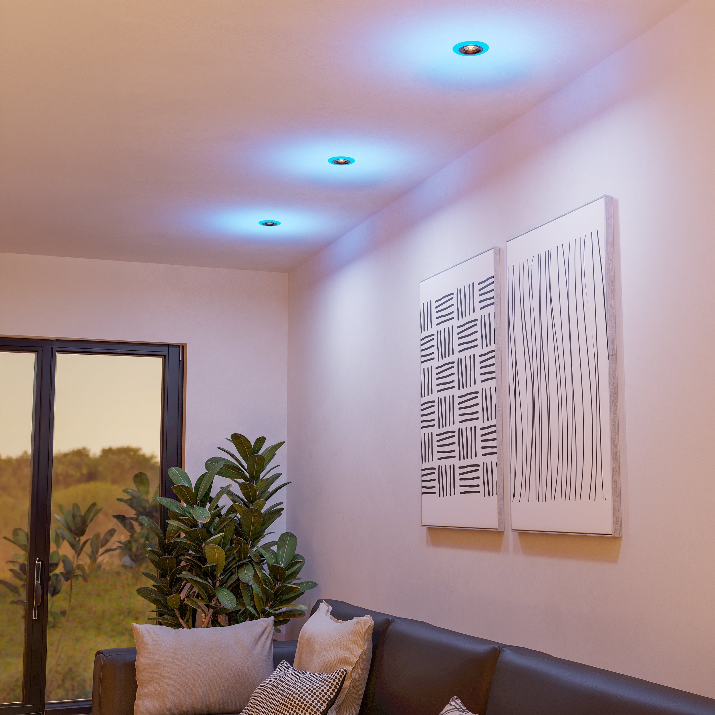 Eglo EU PEDERSANO Outdoor LED Wall Light – Black, 3?Step CCT, Integrated LED, IP44 Exterior Lighting product image - Endon Lighting from First Light Direct with great prices and fast UK delivery