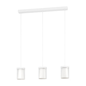Eglo EU Chiusello-Z White Steel Plastic & Glass LED 3-Light Pendant