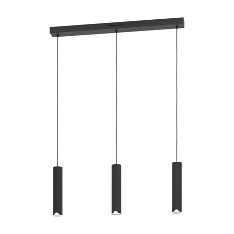 Eglo EU Balamorta-Z Black Steel LED Smart Control 3-Light Pendant