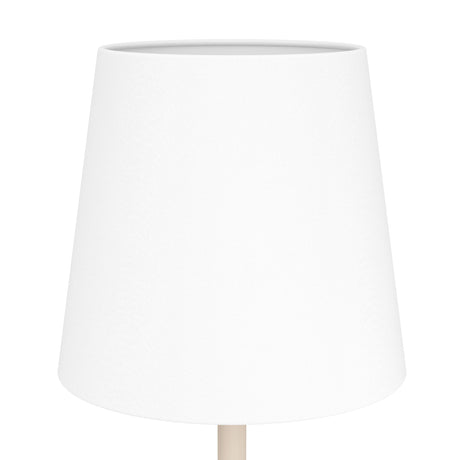 Eglo EU Fiorana Sandy Steel & White Fabric Minimalist Table Lamp