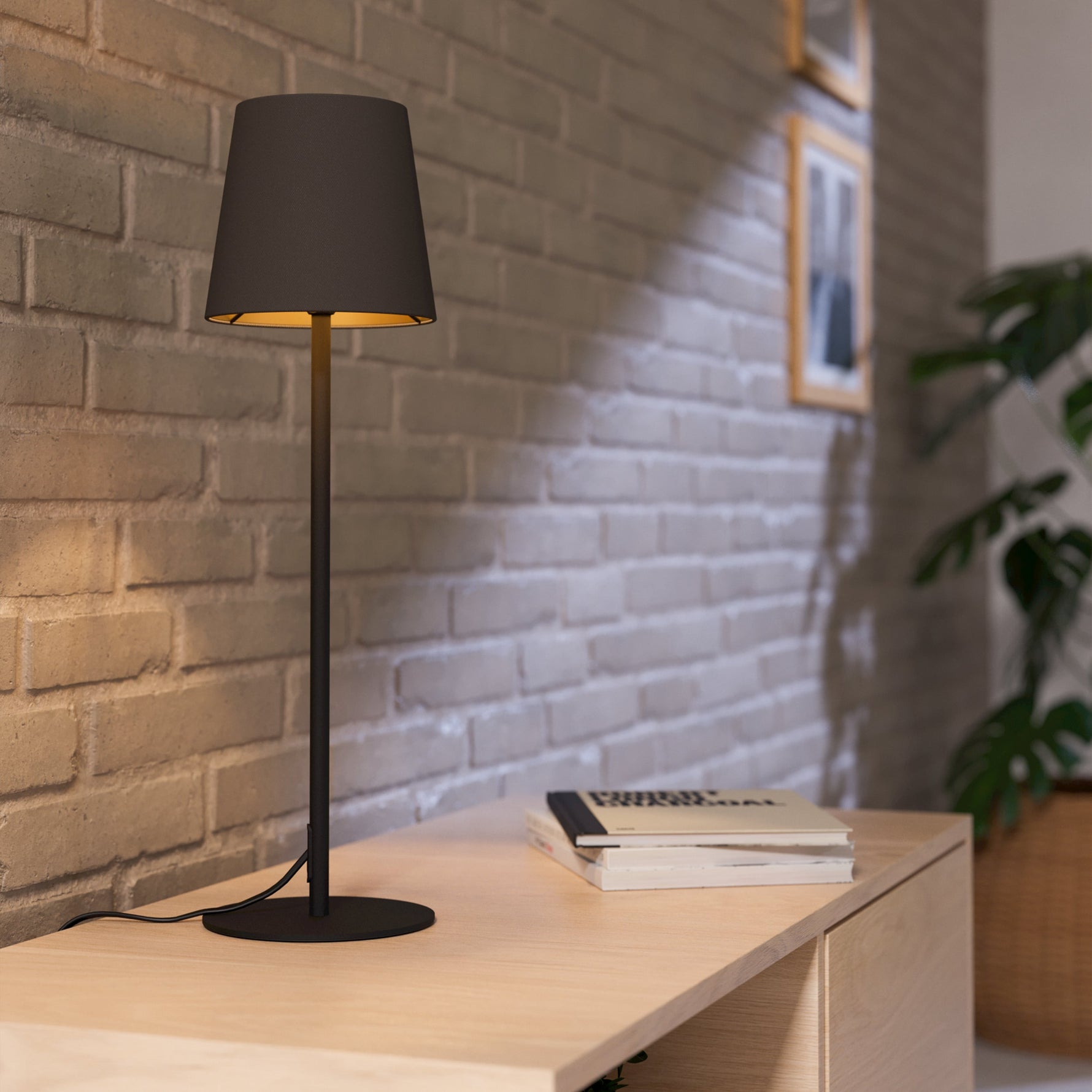 Eglo EU Talamello Brushed Gold Aluminium LED Wall Light product image - Endon Lighting from First Light Direct with great prices and fast UK delivery