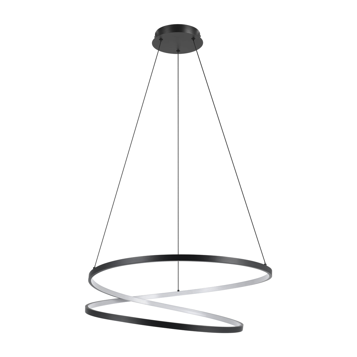 Eglo EU Ruotale Modern Black Steel LED Pendant Light
