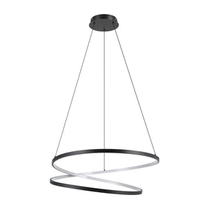 Eglo EU Ruotale Modern Black Steel LED Pendant Light