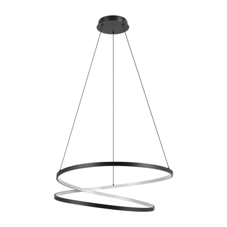 Eglo EU Ruotale Modern Black Steel LED Pendant Light