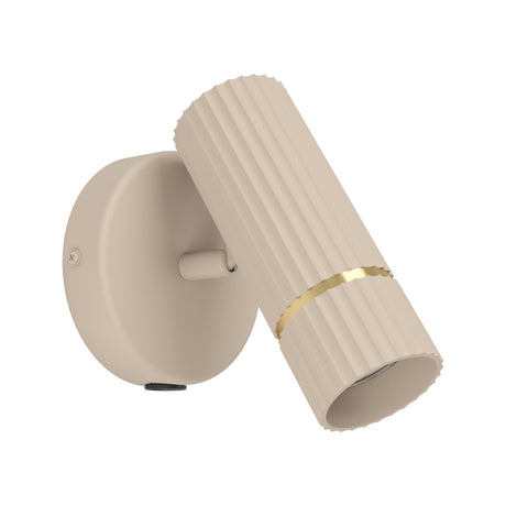 Eglo EU Caminia Sandy Steel Monochrome Wall Spotlight
