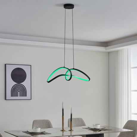 Eglo EU Calarossa-Z Modern Black Steel Smart Light Pendant