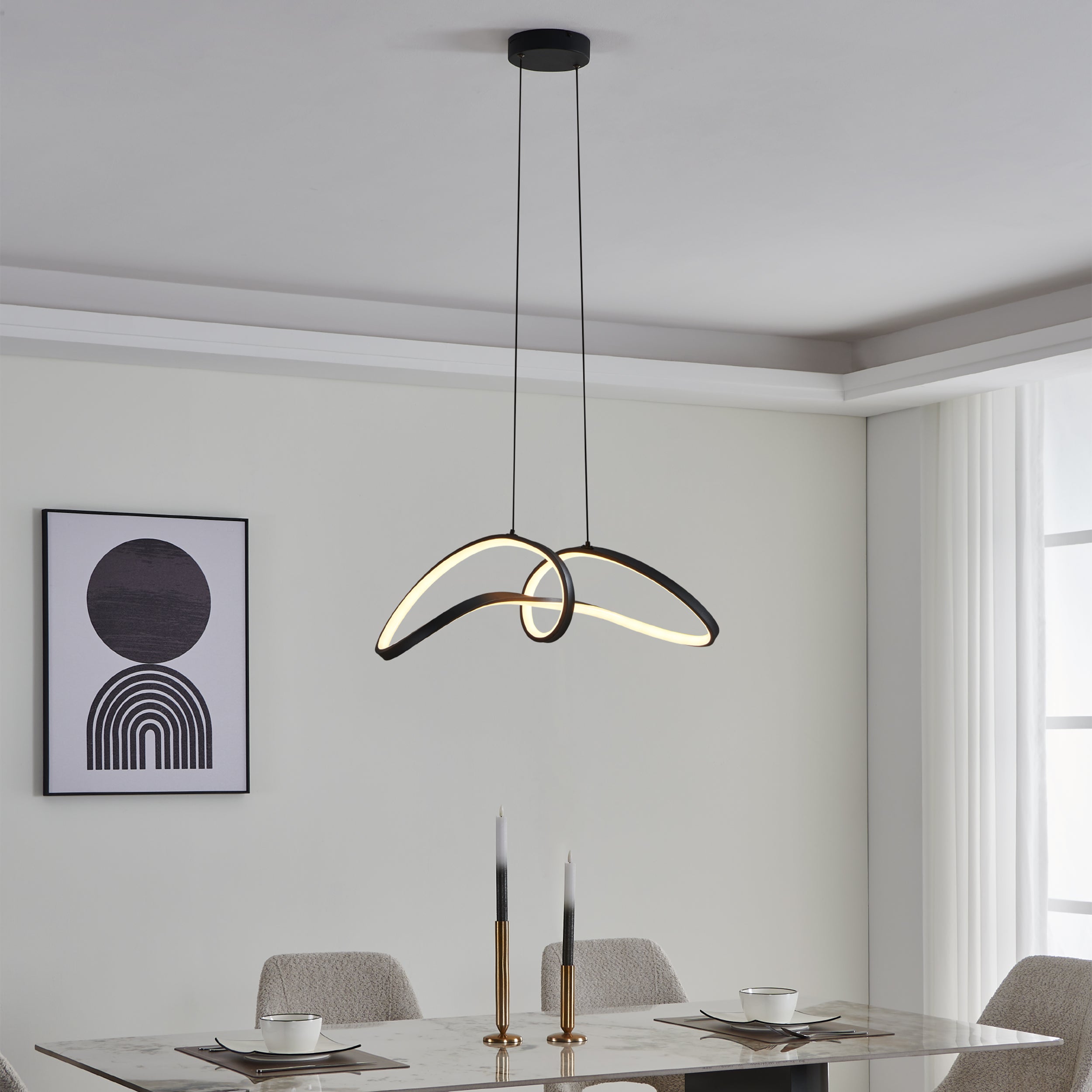 Eglo EU Hornwood 1-Light Retro Wood And Black Steel Floor Lamp