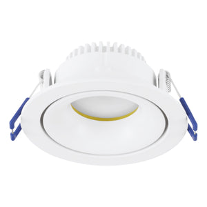 Eglo EU ARENALS Recessed LED Light – White, 3?Step Dimming, Warm White, Slim Indoor Ceiling Downlight