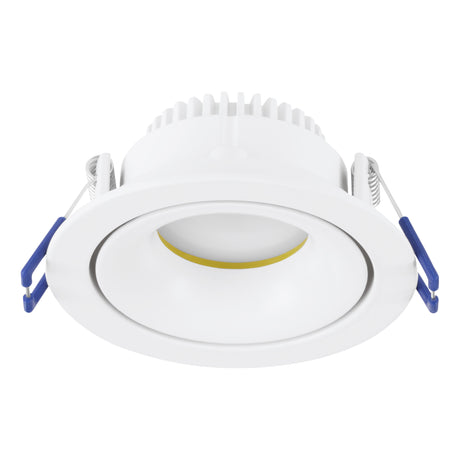 Eglo EU ARENALS Recessed LED Light – White, 3?Step Dimming, Warm White, Slim Indoor Ceiling Downlight