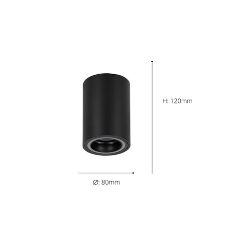 Eglo EU CAROSSO?Z Smart Surface?Mounted Light – Black Aluminium, RGB+CCT, Dimmable, Eglo EU connect.z Indoor Lighting