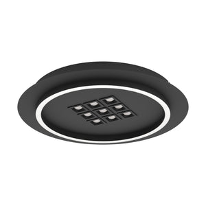 Eglo EU Balazote Steel & Plastic Black LED Round Ceiling Light