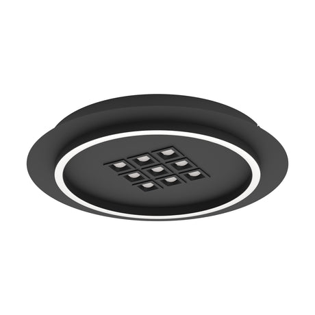 Eglo EU Balazote Steel & Plastic Black LED Round Ceiling Light