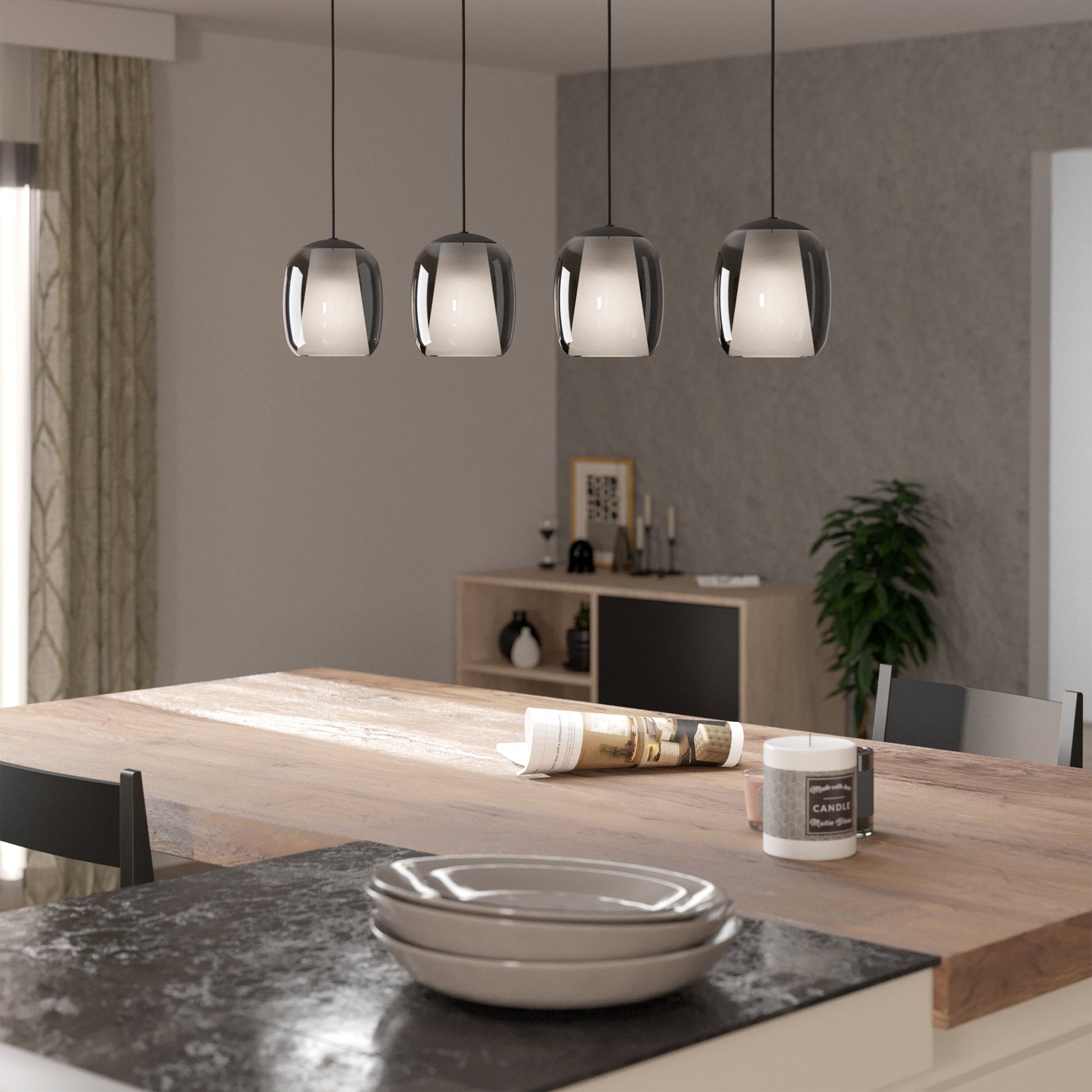 Eglo EU Lasana LED Contemporary Single Pendant