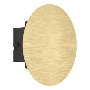 Eglo EU Talamello Brushed Gold Round Aluminium LED Wall Light