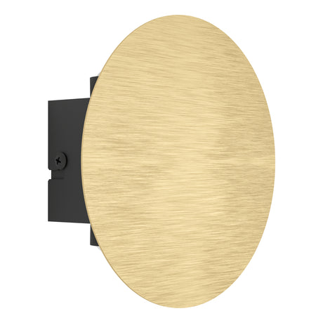 Eglo EU Talamello Brushed Gold Round Aluminium LED Wall Light
