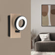 Eglo EU Rielves LED Wood & Black Steel Wall Light