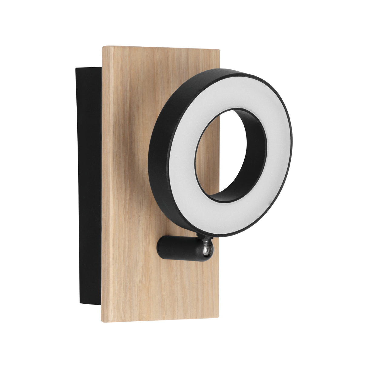 Eglo EU Rielves LED Wood & Black Steel Wall Light