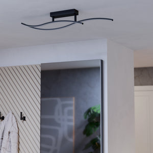 Eglo EU Grisolia Steel & Plastic Black LED Ceiling Light