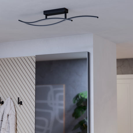 Eglo EU Grisolia Steel & Plastic Black LED Ceiling Light