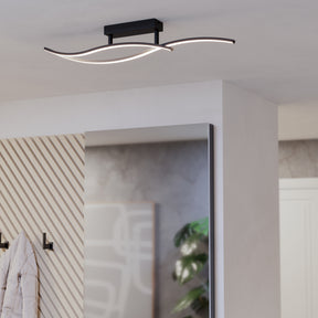 Eglo EU Grisolia Steel & Plastic Black LED Ceiling Light