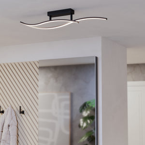 Eglo EU Grisolia Steel & Plastic Black LED Ceiling Light