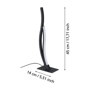 Eglo EU Grisolia Steel & Plastic Black LED Table Lamp