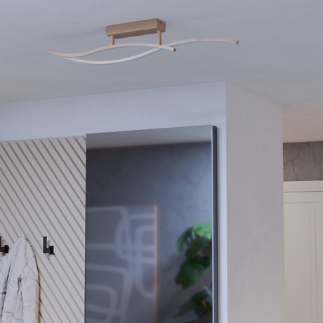 Eglo EU Grisolia Steel & Plastic Brown LED Ceiling Light