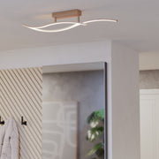 Eglo EU Grisolia Steel & Plastic Brown LED Ceiling Light